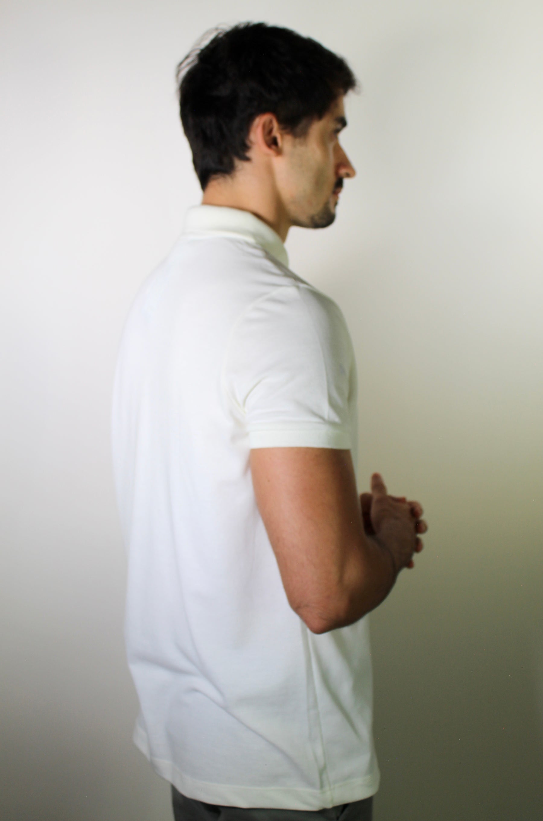 Camisa Gola Polo LCT Front Zipper - Off White
