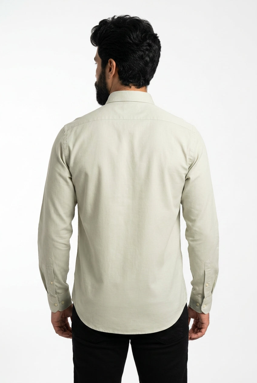 Camisa Social Lisa RL Manga Longa - Areia Small Pony Color