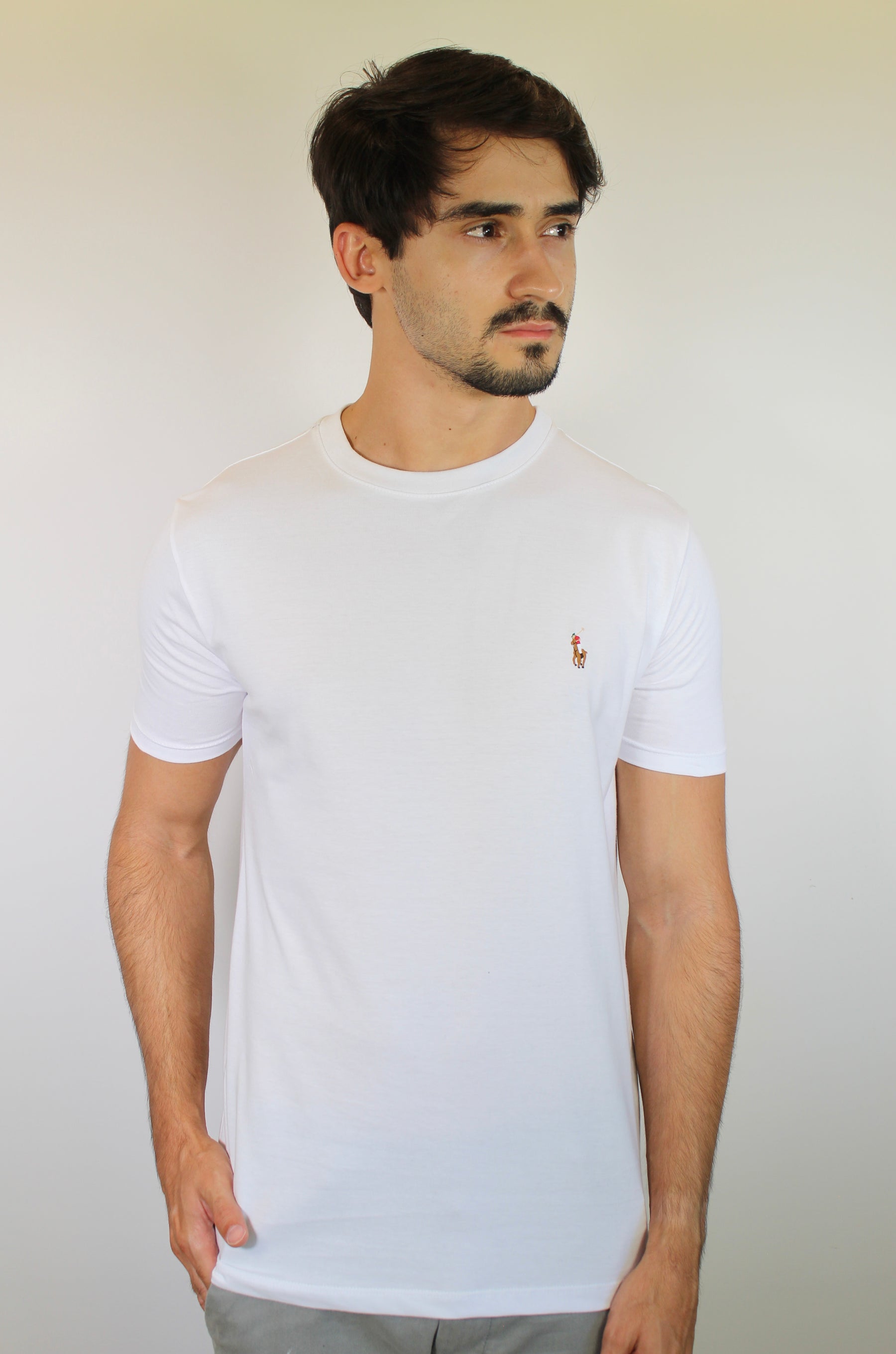 Camiseta RL Essential Small Pony Colorido - Branca