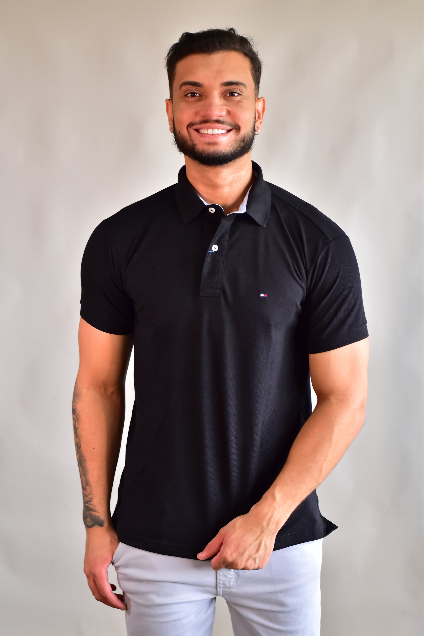 Camisa Gola Polo TH Masculina Coupe Sur Ivy - Preta