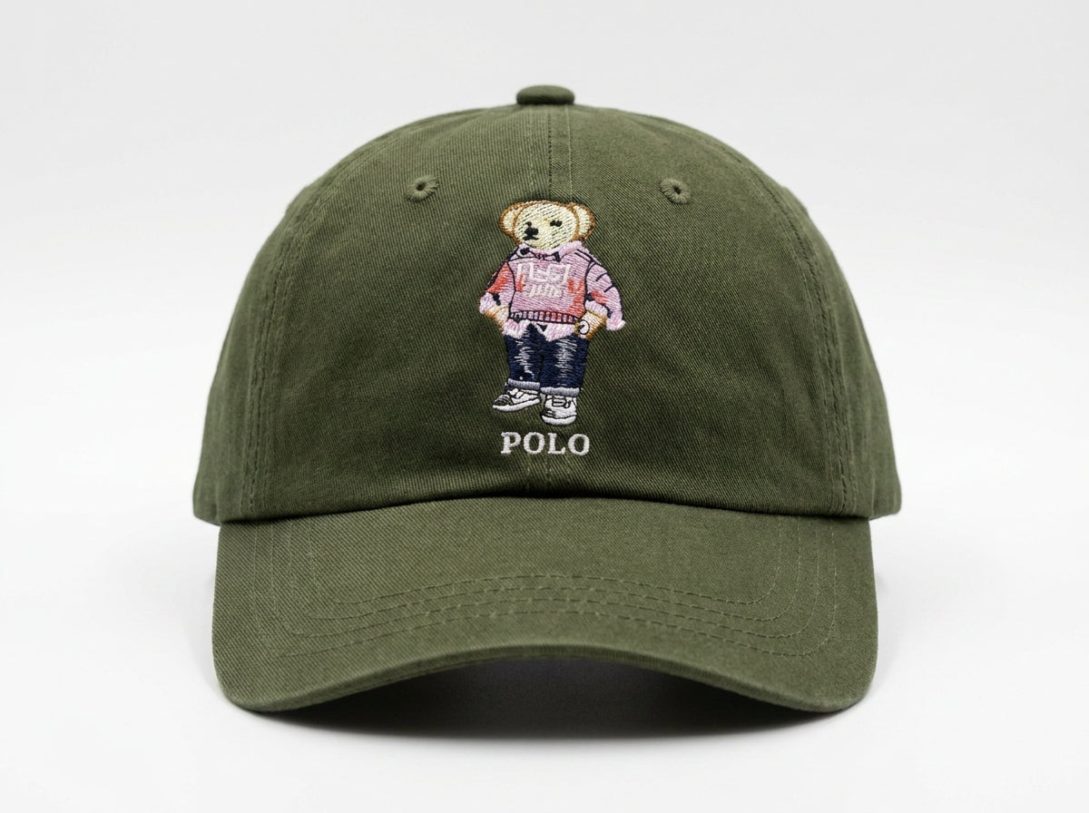Boné Polo RL Malibu Bear - Verde Musgo