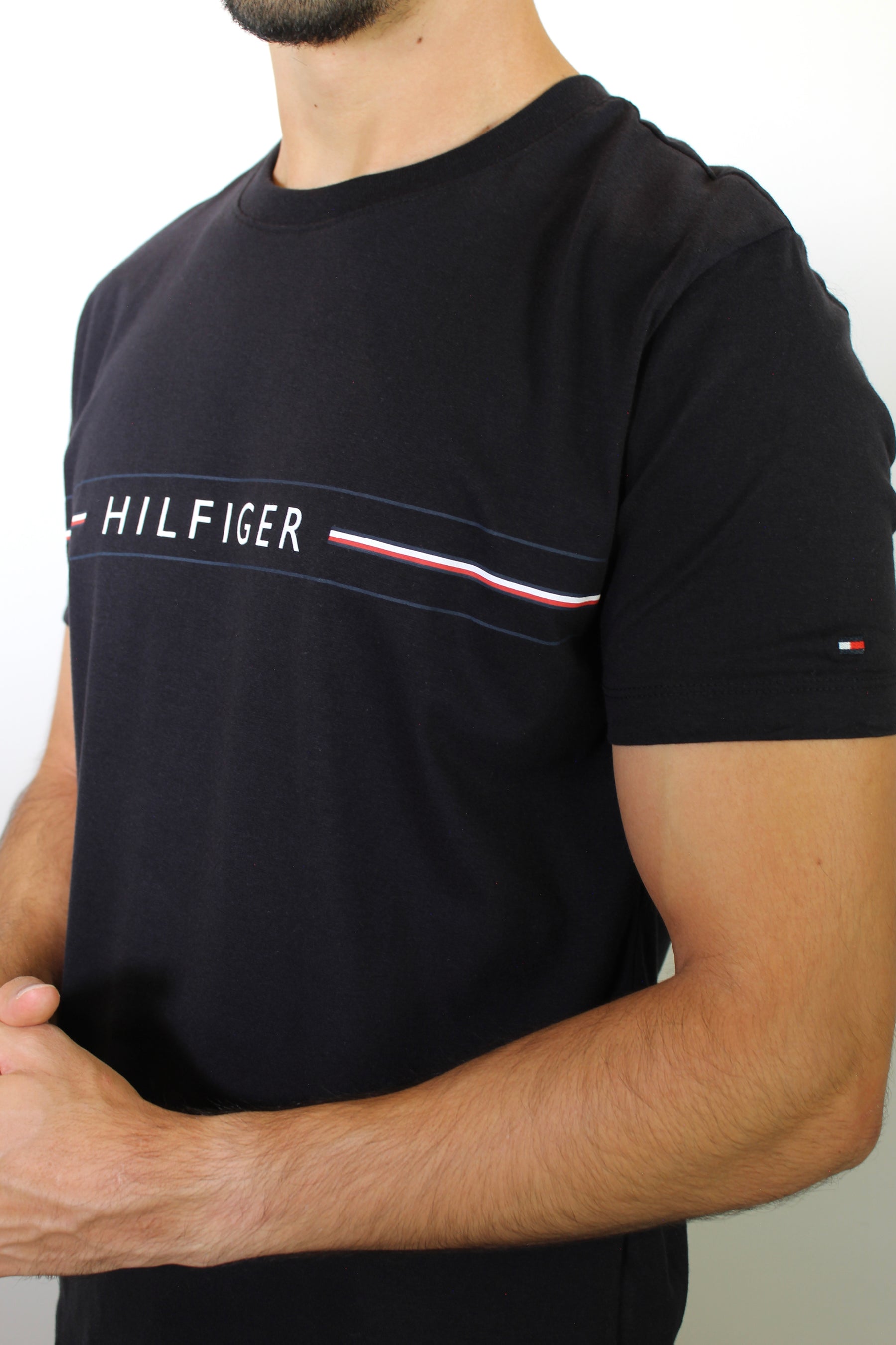 Camiseta TH Nautic Stripe - Preta