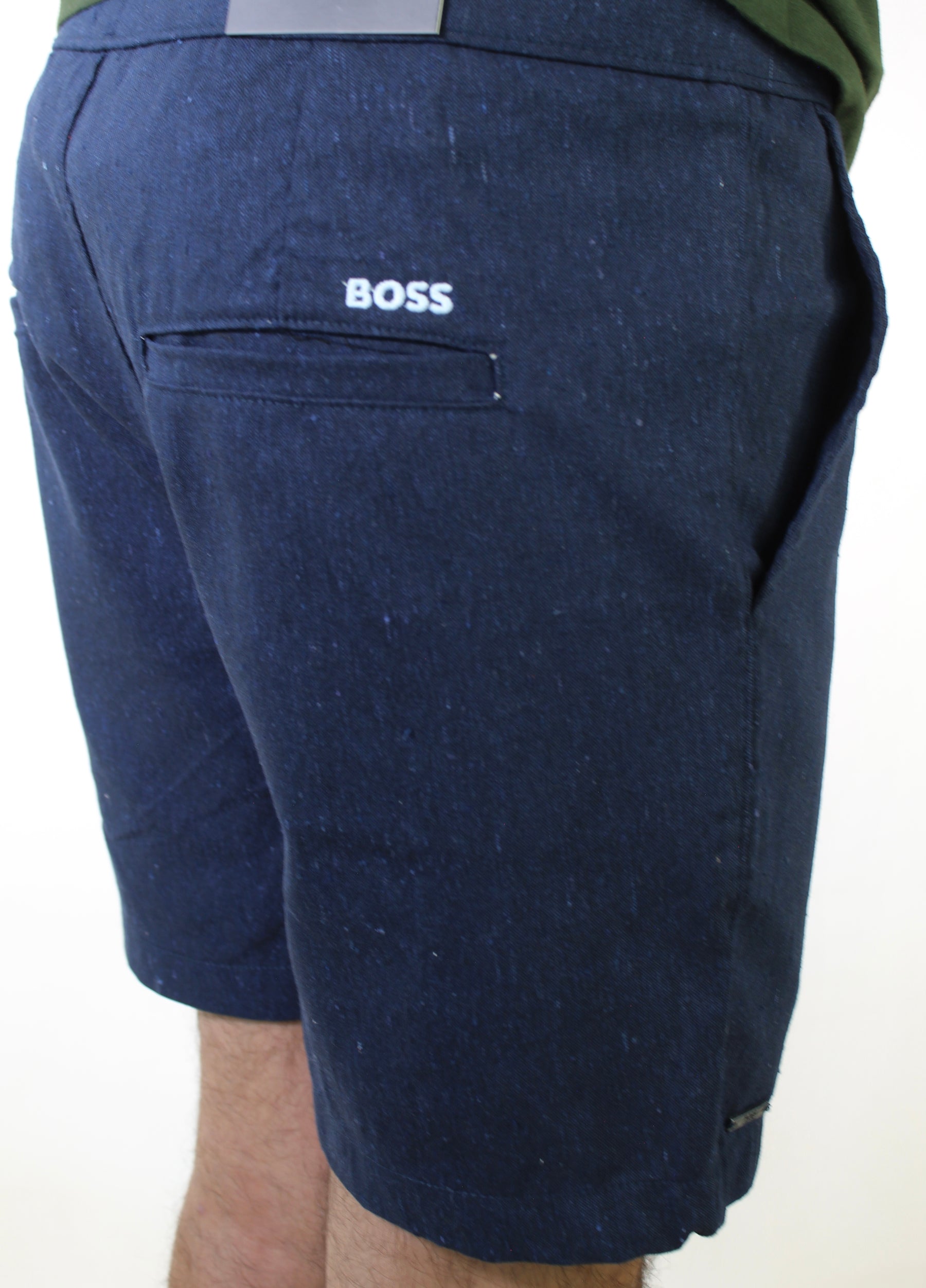 Bermuda em Linho Boss - Azul Marinho