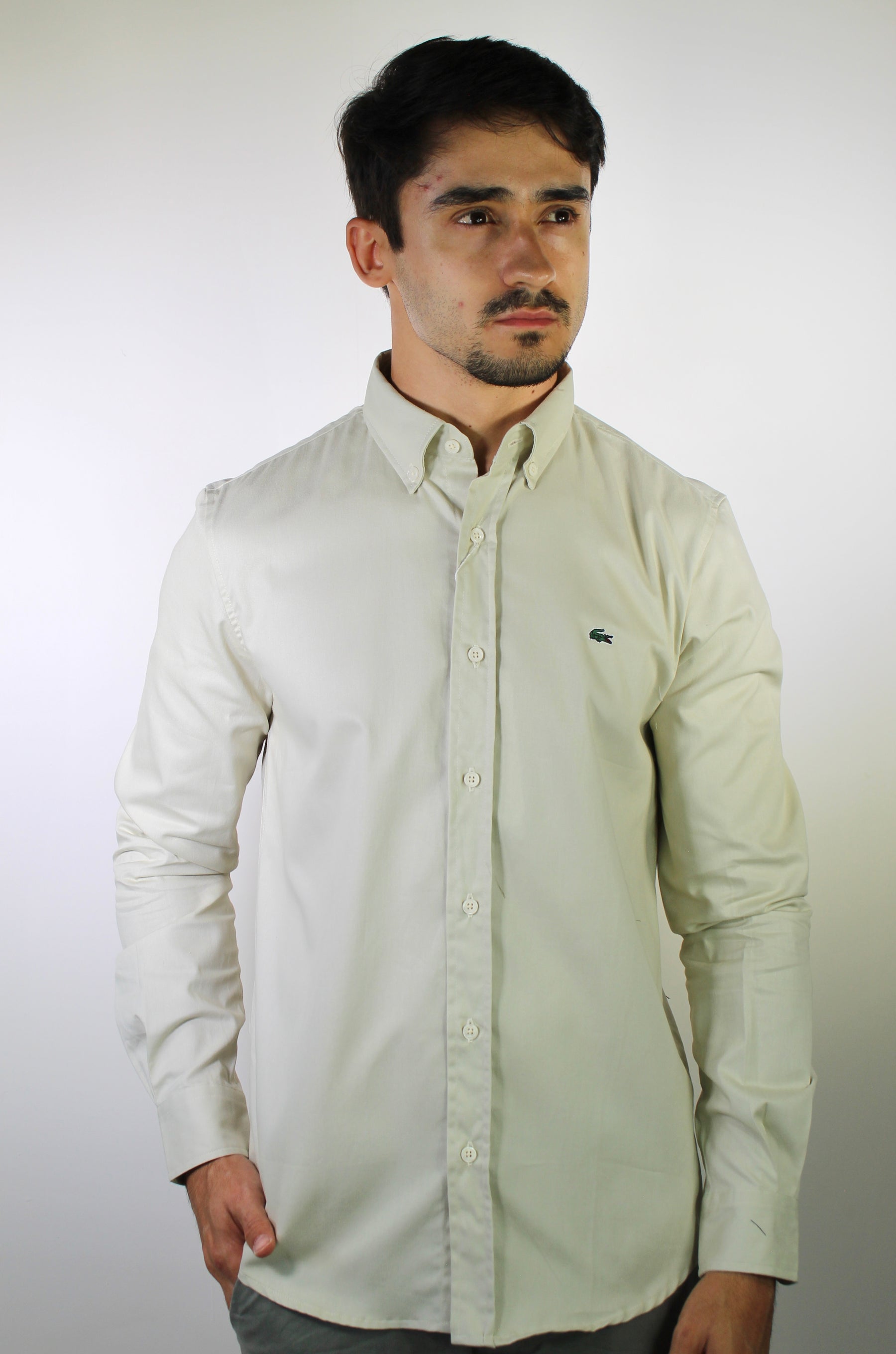 Camisa Social LCT Signature Manga Longa - Creme