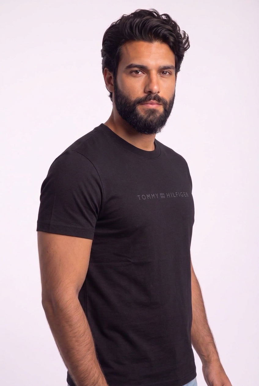 Camiseta TH Shelter Meadow Night Line - Preta
