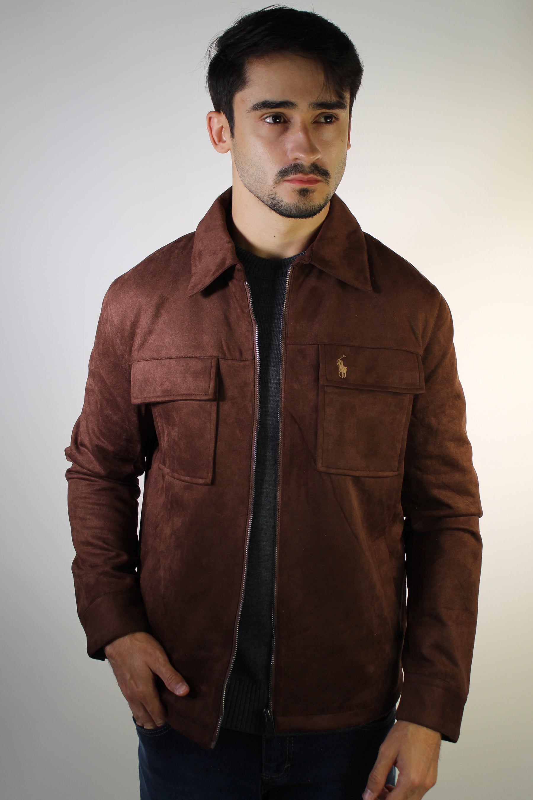 Jaqueta Suede RL Cargo - Marrom