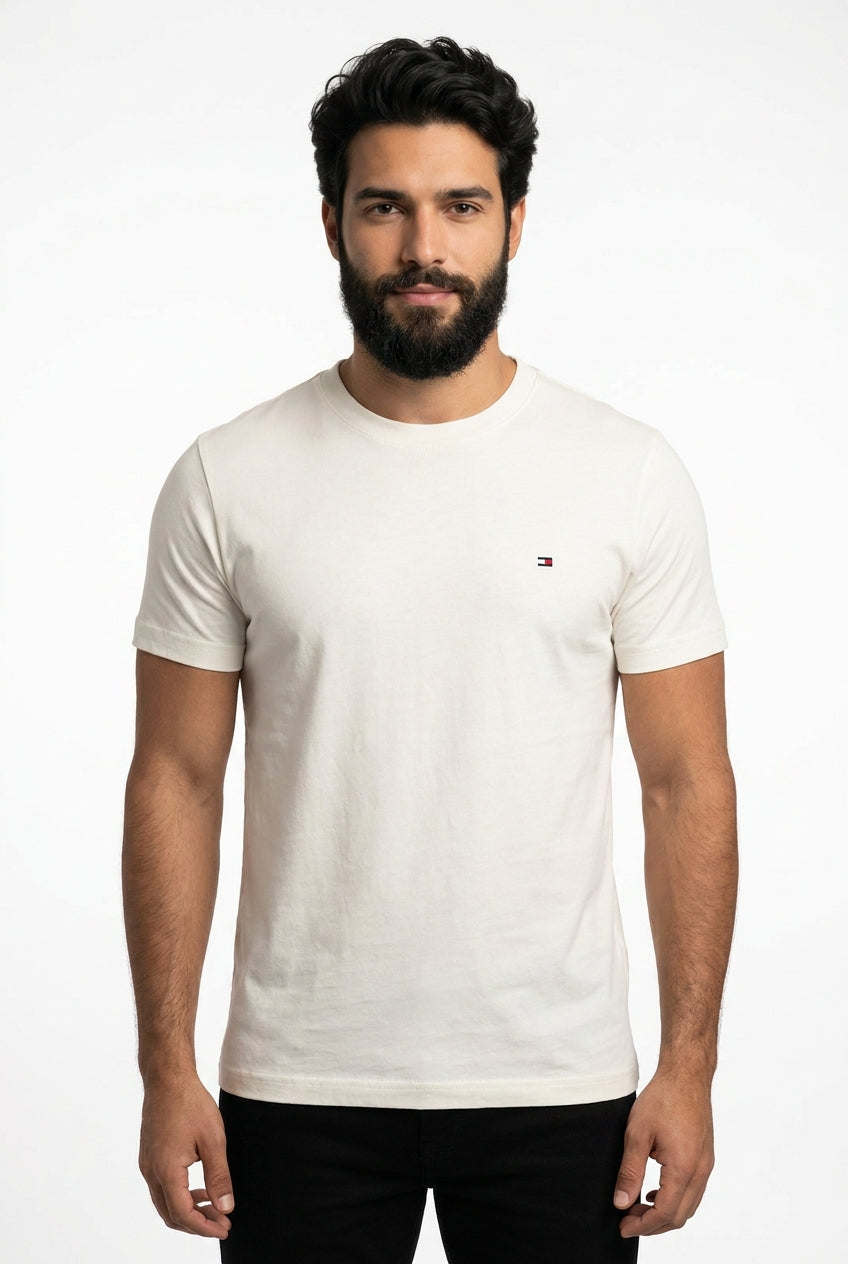 Camiseta TH Masculina Classic Nape - Off White