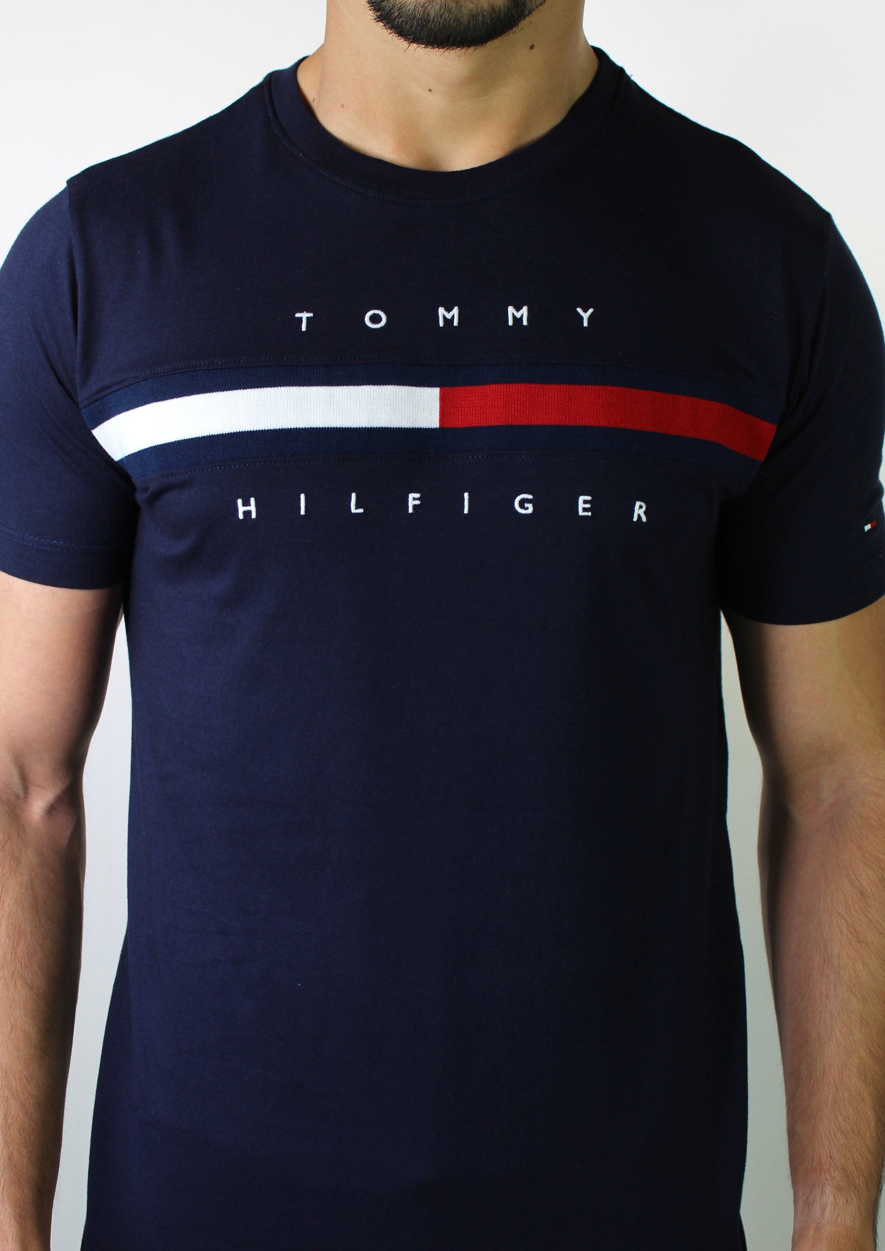 Camiseta TH Flag Stripe - Azul Marinho