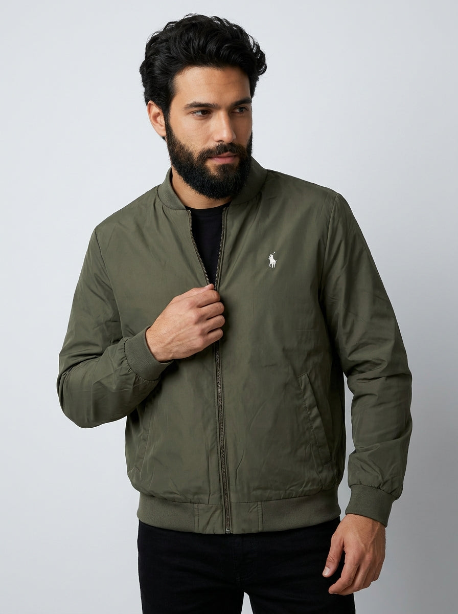 Jaqueta Bomber RL Portside Field - Verde Militar