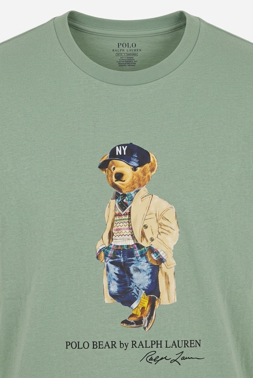 Camiseta RL Iconic Bear Golf Club - Verde Menta