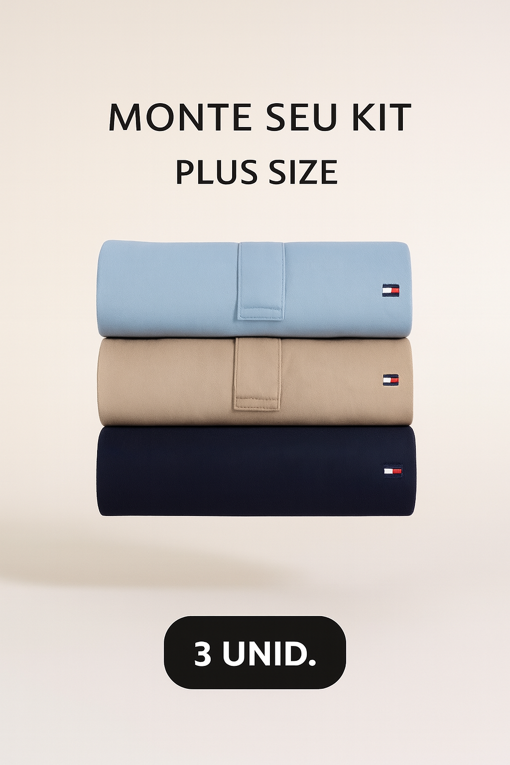 Combo 03 Camisas Gola Polo TH - Plus Size