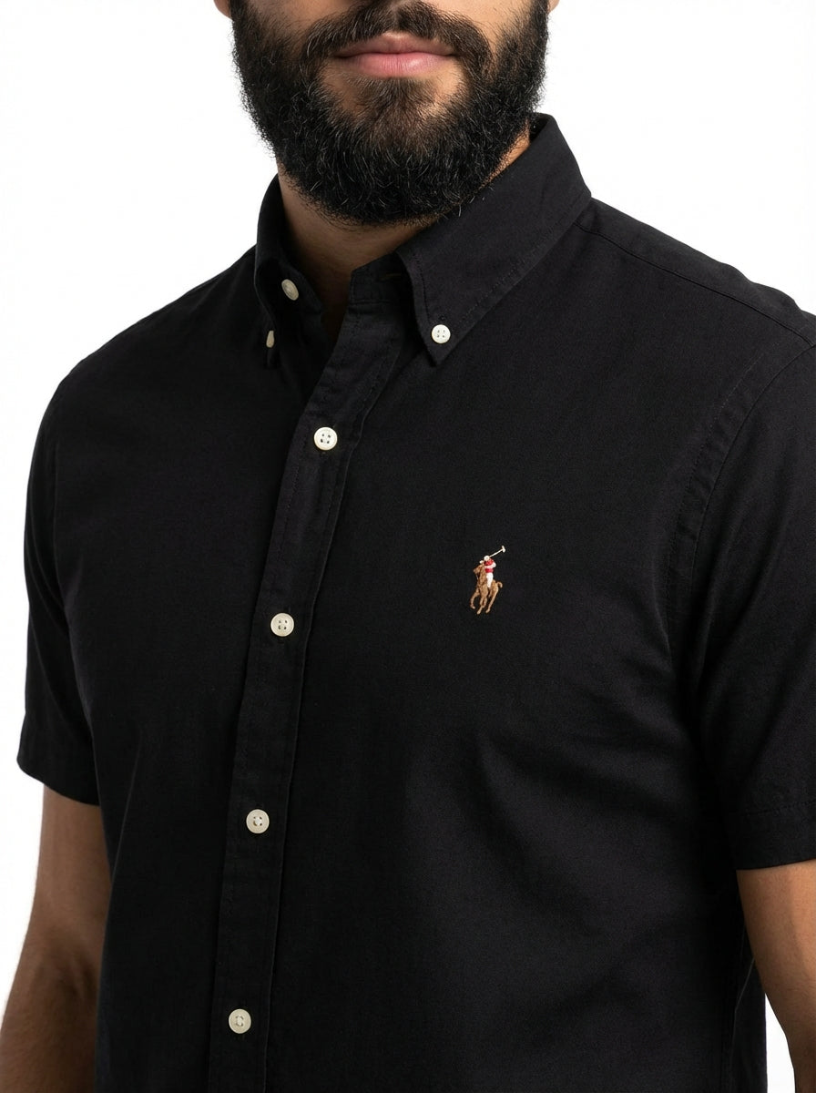 Camisa Social Manga Curta RL - Preta