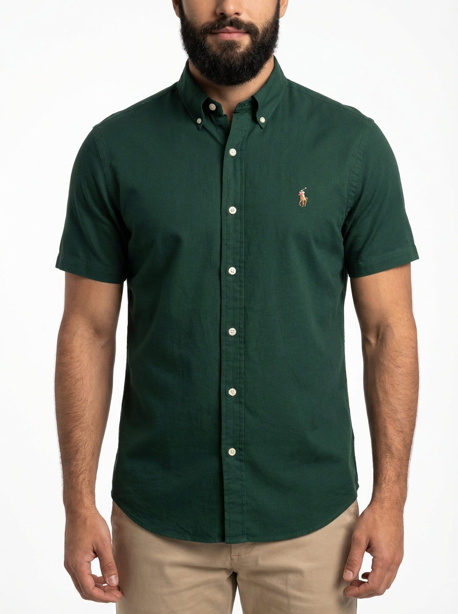 Camisa Social Manga Curta RL - Verde Floresta