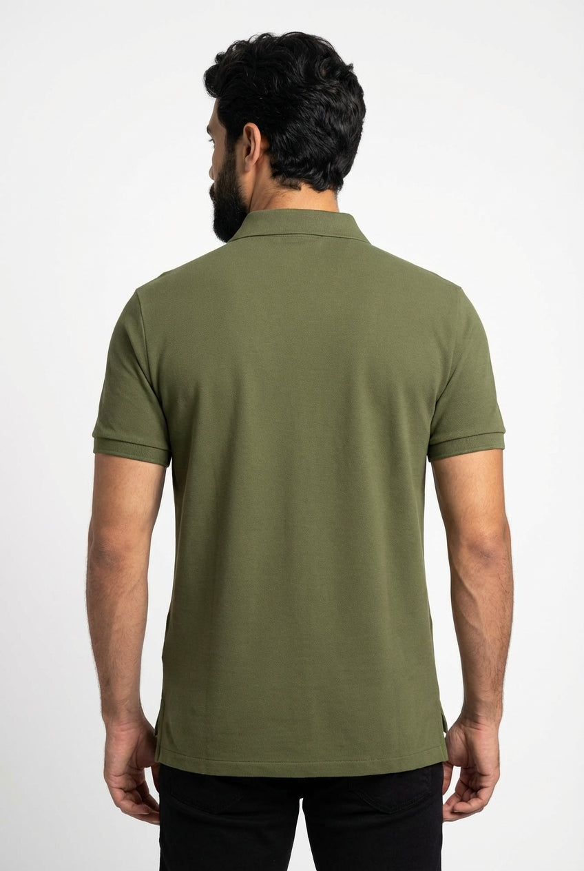 Camisa Gola Polo RL - Verde Musgo Small Pony Colorido