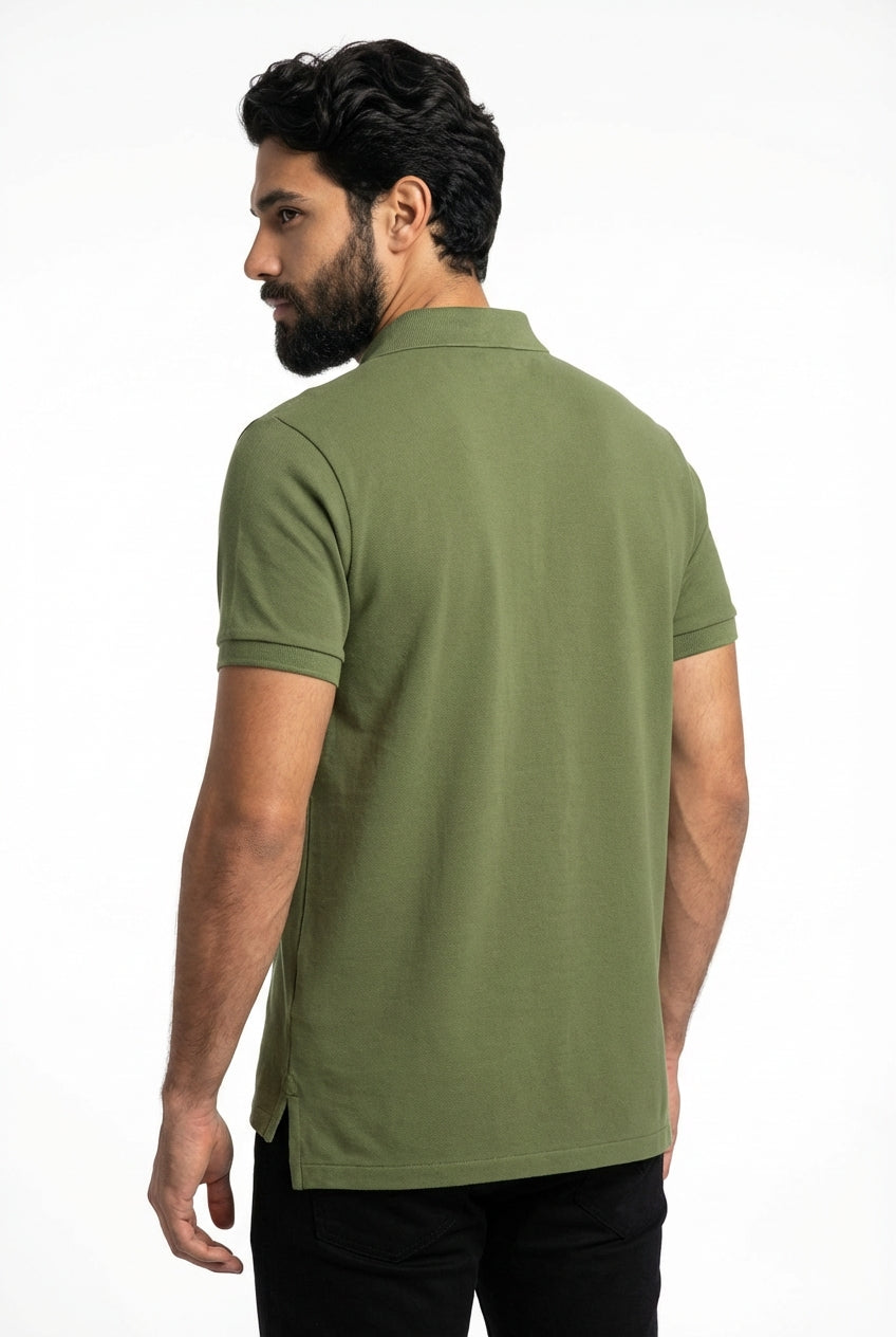 Camisa Gola Polo RL - Verde Musgo Small Pony Colorido