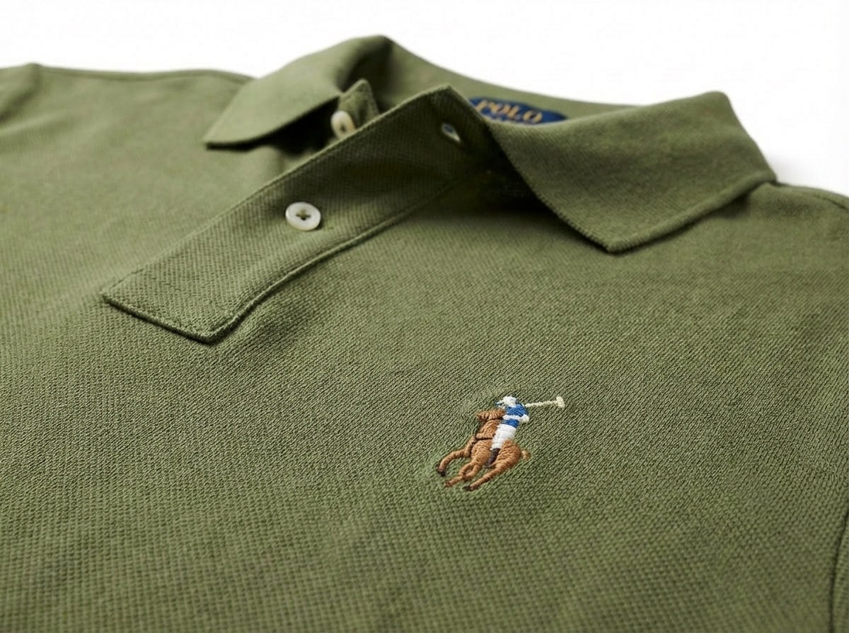 Camisa Gola Polo RL - Verde Musgo Small Pony Colorido