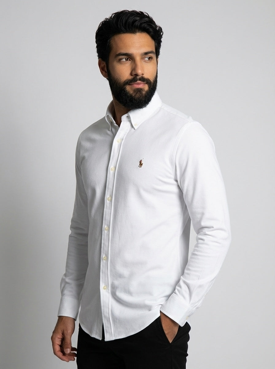 Camisa Social Lisa RL Manga Longa - Branca