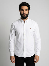 Camisa Social Lisa RL Manga Longa - Branca