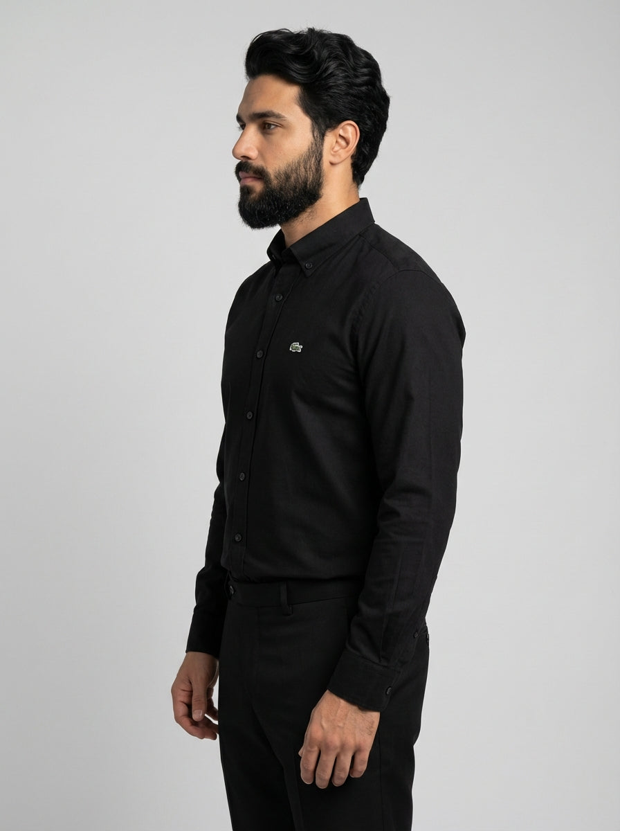 Camisa Social LCT Signature Manga Longa - Preta