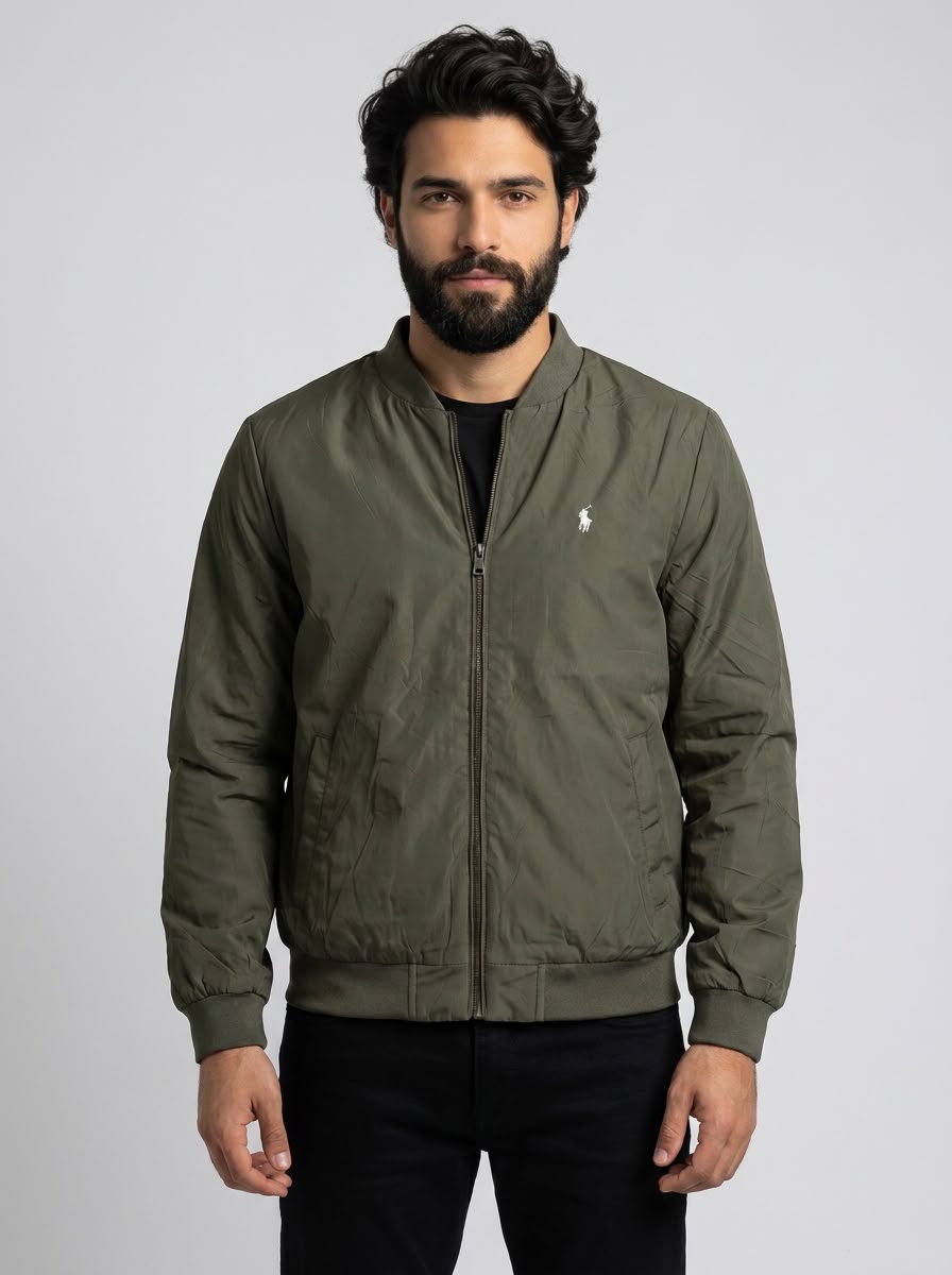 Jaqueta Bomber RL Portside Field - Verde Militar
