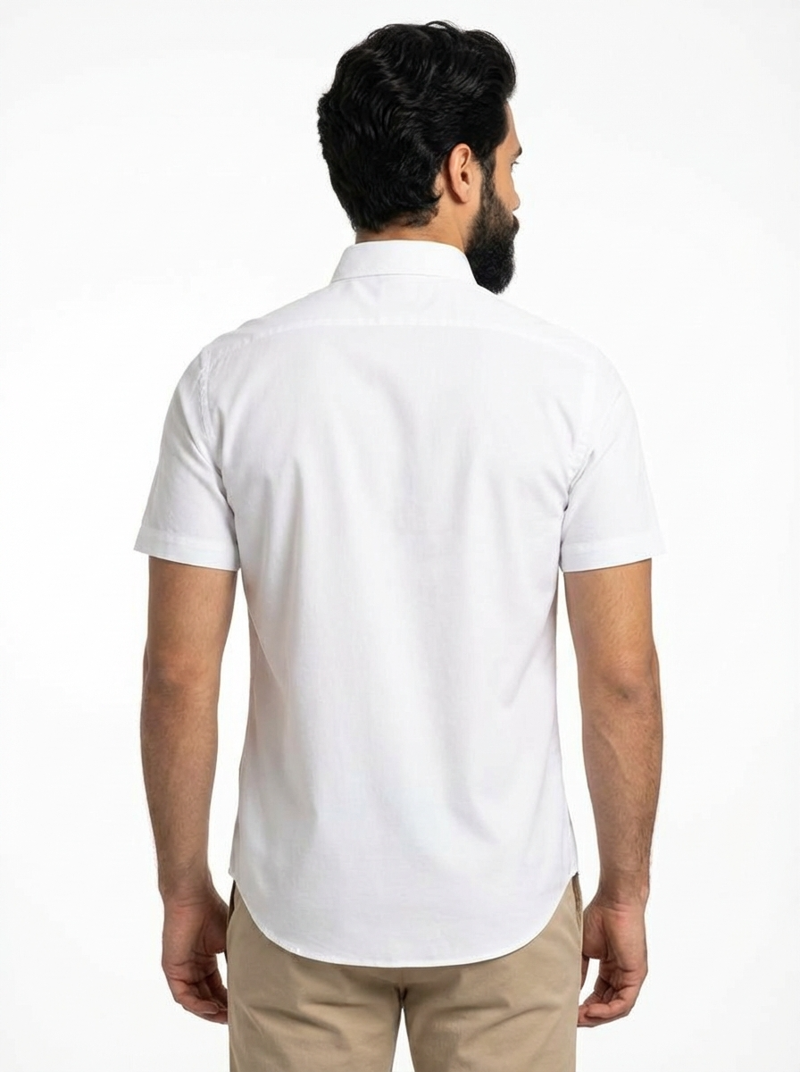 Camisa Social Manga Curta RL- Branca