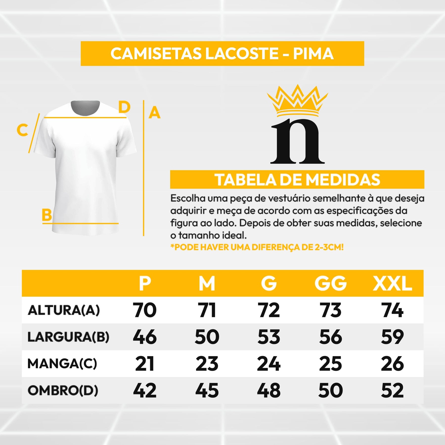 Combo 03 Camisetas LCT Monochrome Croc