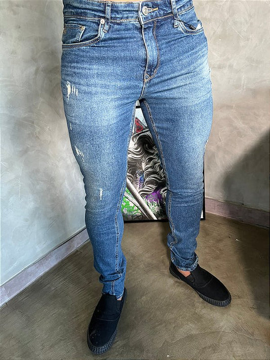 Calça Jeans Slim CK | Destroyed II