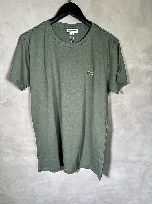 Camiseta Lacoste Masculina Jersey - Verde Folha