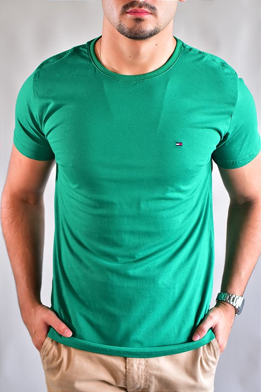 Camiseta Tommy Hilfiger Masculina Classic Nape - Verde Bandeira