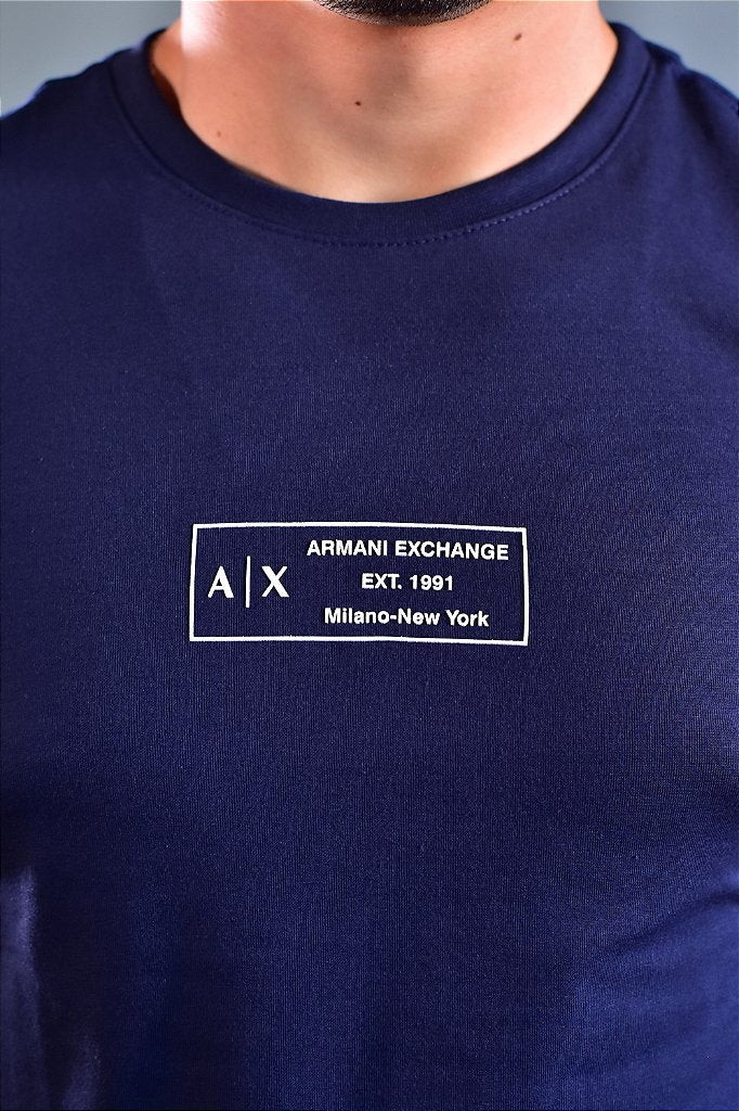Camiseta A|X Ext. 1991 Milano NY - Azul Marinho