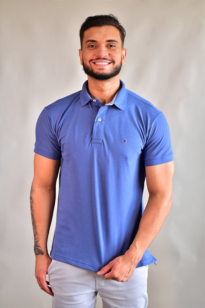 Camisa Gola Polo TH Masculina Coupe Sur Ivy - Azul Acero