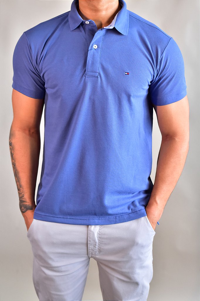 Camisa Gola Polo TH Masculina Coupe Sur Ivy - Azul Acero