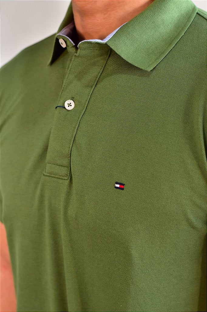 Camisa Gola Polo TH Masculina Coupe Sur Ivy - Verde Oliva