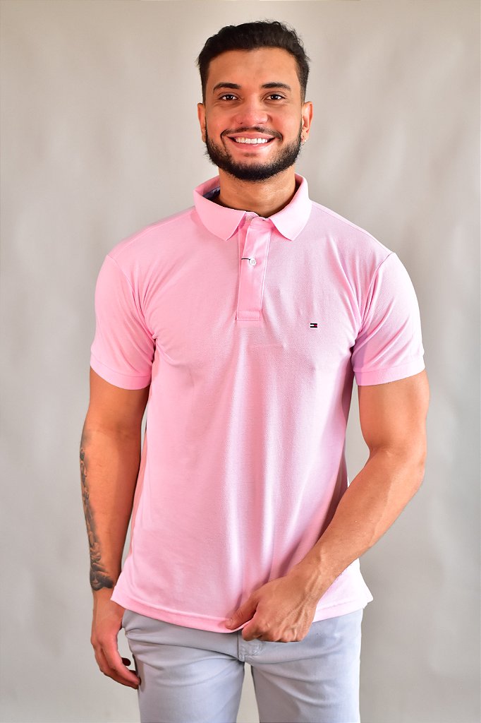 Camisa Gola Polo TH Masculina Coupe Sur Ivy - Rosa