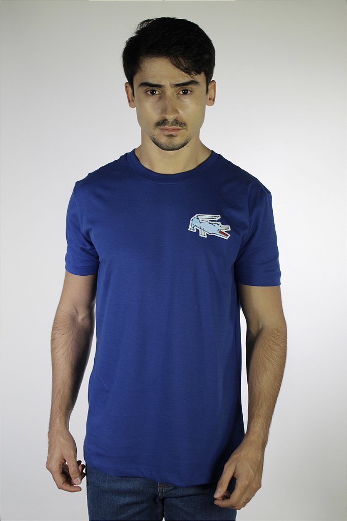 Camiseta LCT Geometric Croc Art - Azul Royal
