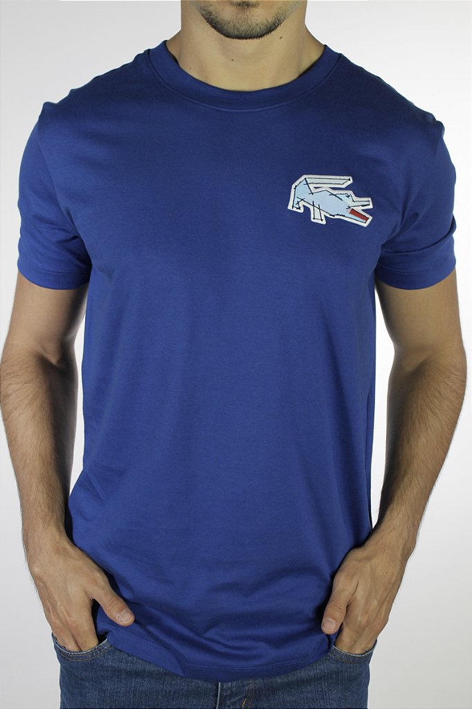 Camiseta LCT Geometric Croc Art - Azul Royal