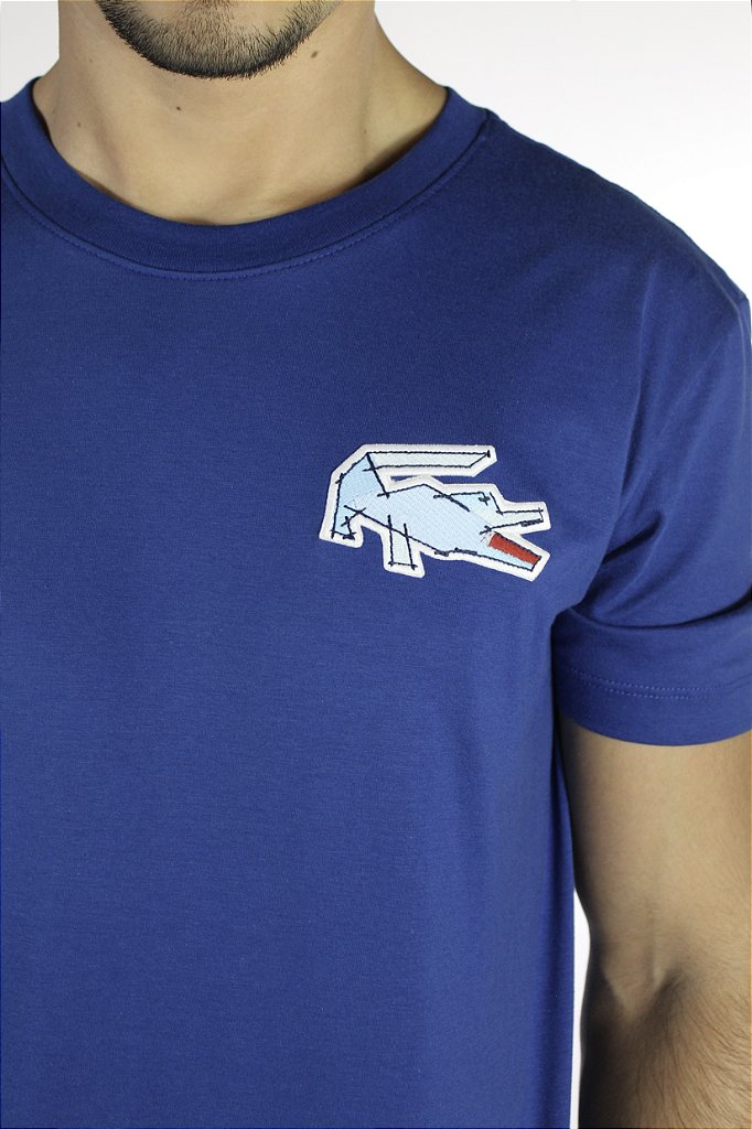 Camiseta LCT Geometric Croc Art - Azul Royal