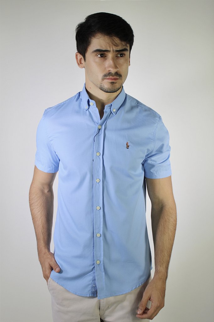 Camisa Social Manga Curta RL - Azul Bebê