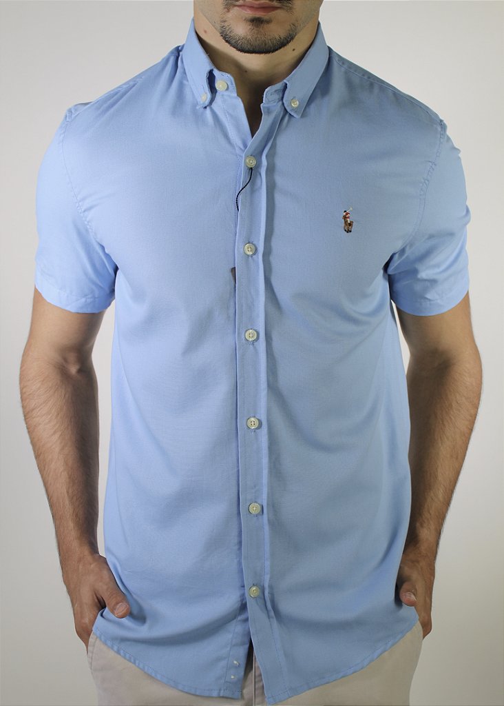 Camisa Social Manga Curta RL - Azul Bebê