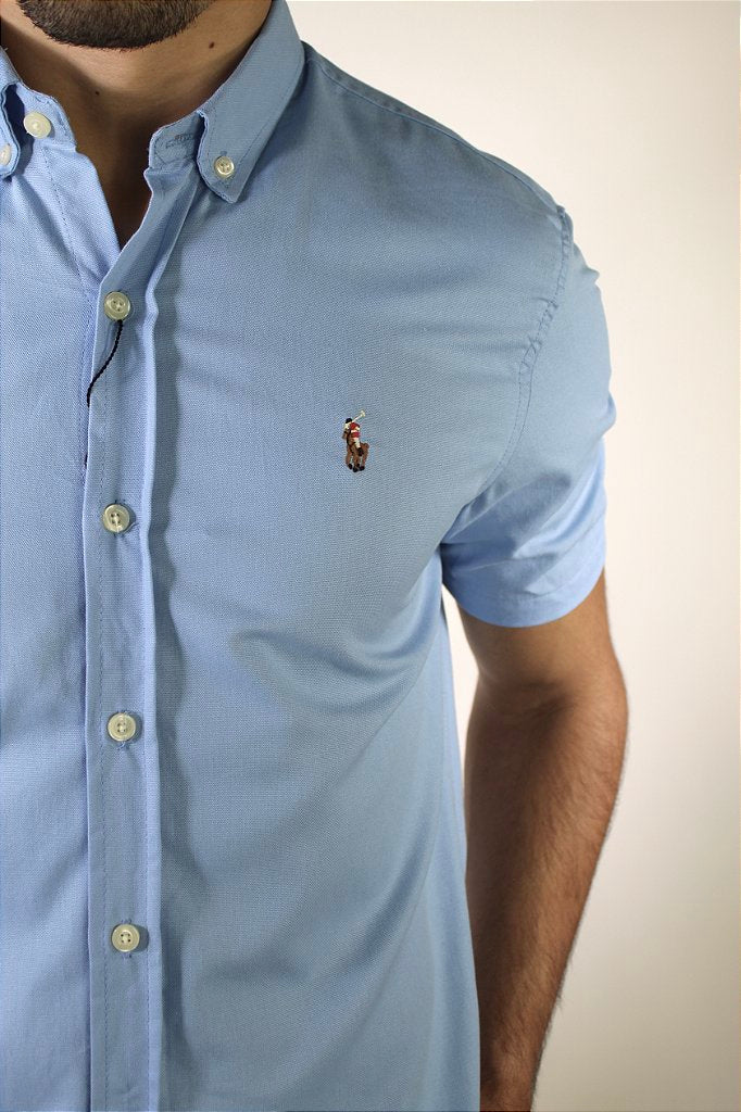 Camisa Social Manga Curta RL - Azul Bebê