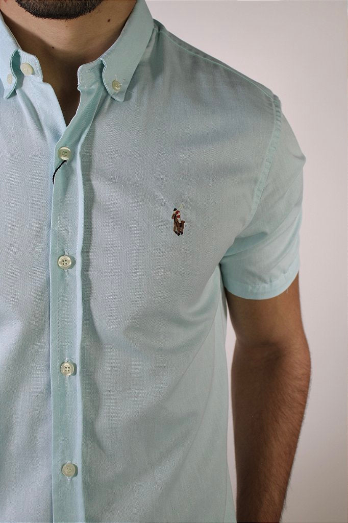 Camisa Social Manga Curta RL- Verde Água