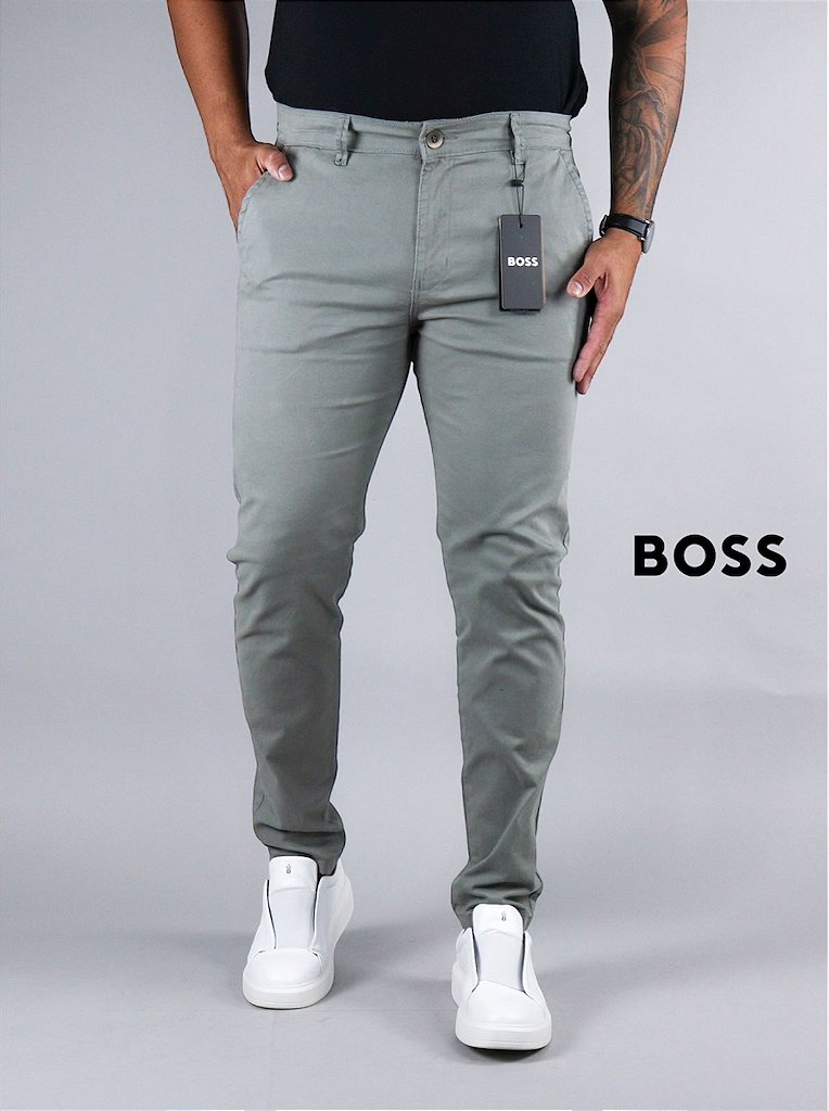 Calça Sarja Boss - Cinza