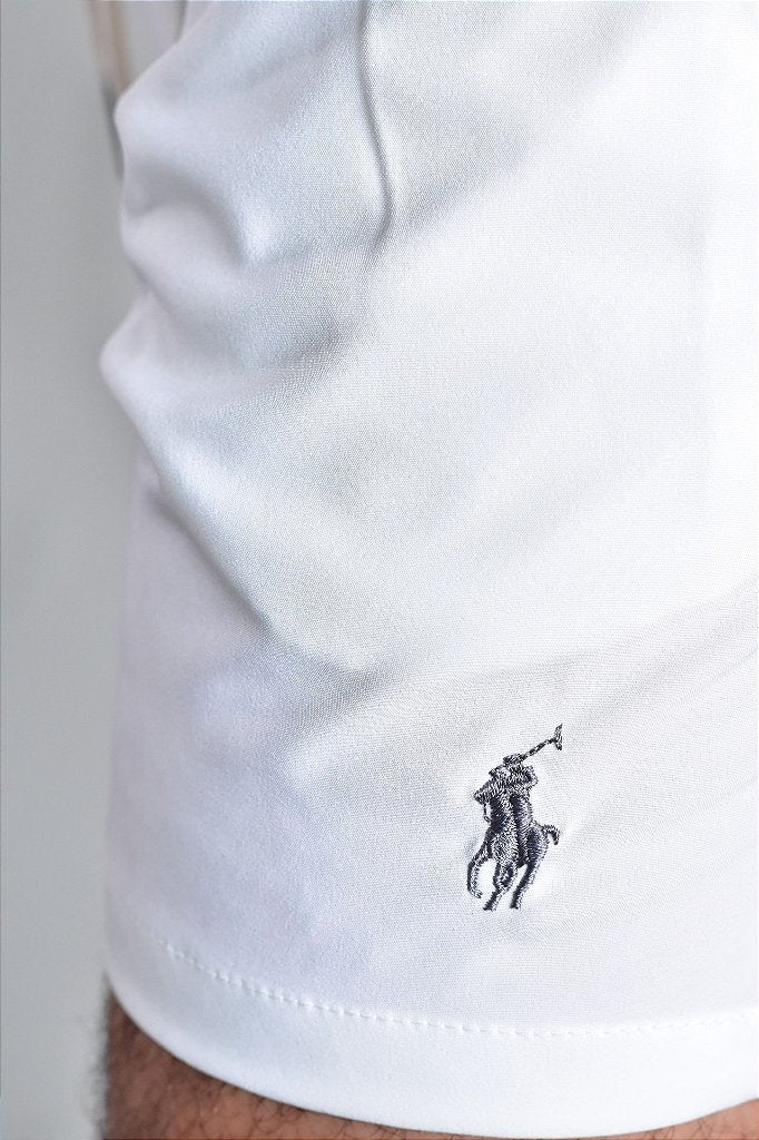 Short Beach Praia RL - Off White Detalhes em Chumbo