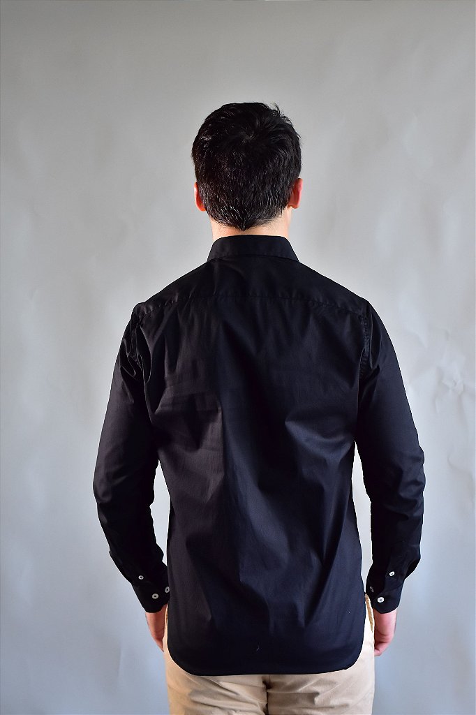 Camisa Social Manga Longa Boss - Preta