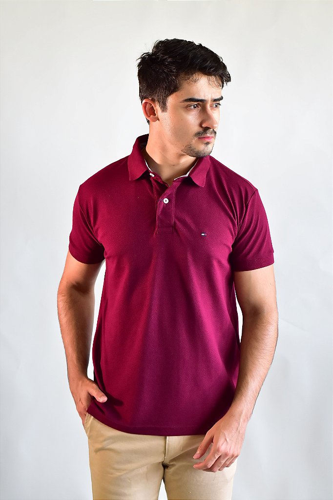 Camisa Gola Polo TH Masculina Coupe Sur Ivy - Bordô