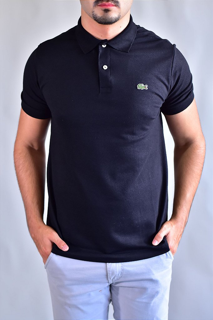Camisa Gola Polo Masculina LCT – Preta