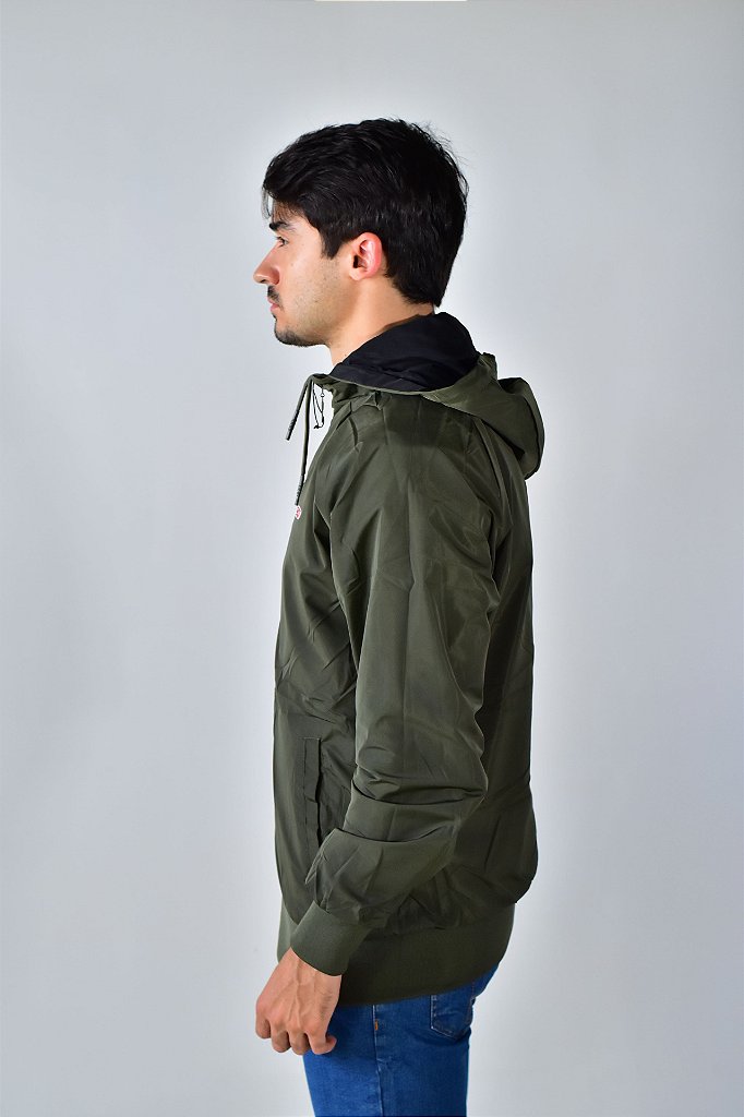 Jaqueta Corta Vento Diesel Dupla Face - Verde Musgo