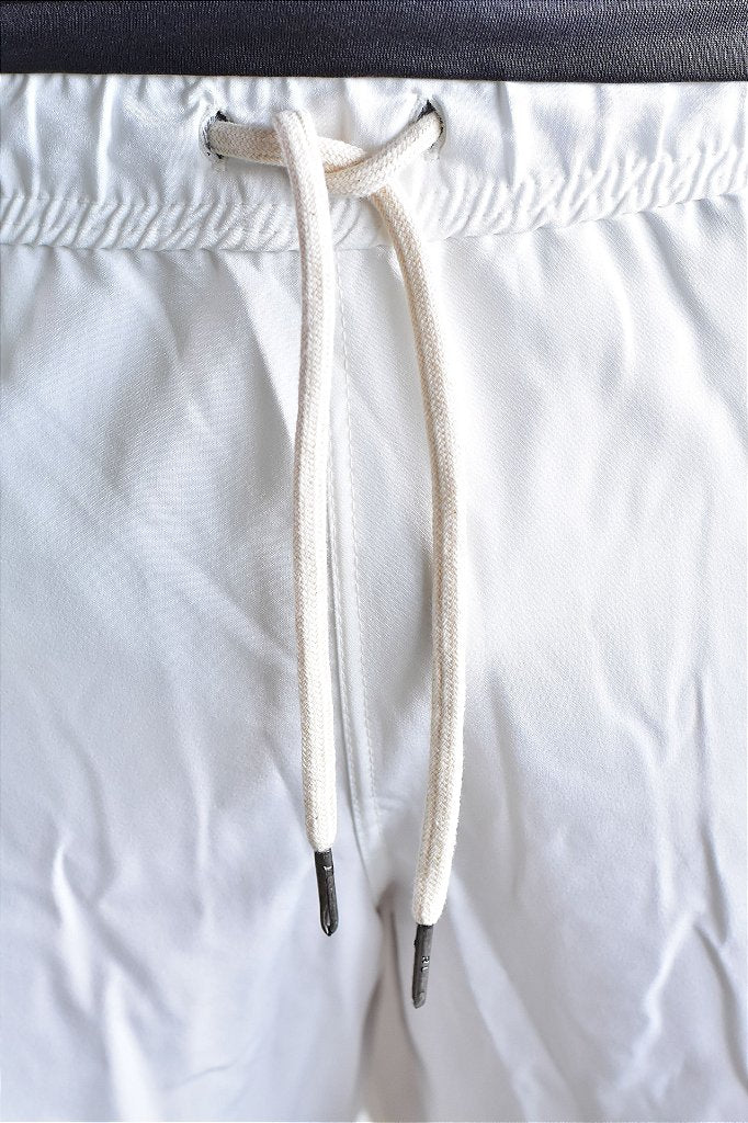 Short Beach Praia RL - Off White Detalhes em Chumbo