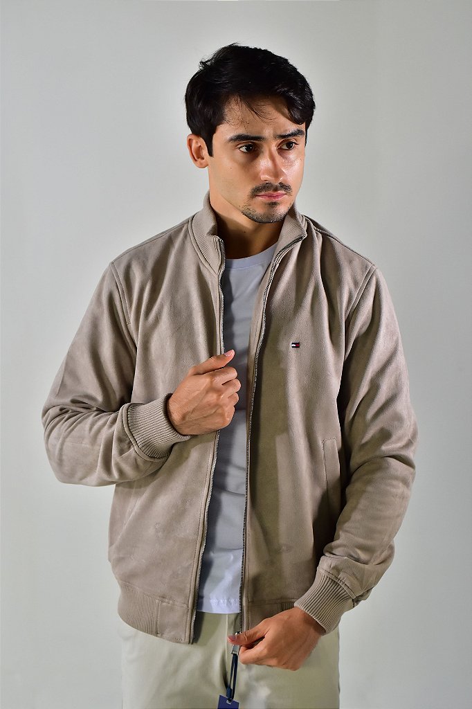 Jaqueta Suede TH - Creme Acinzentado