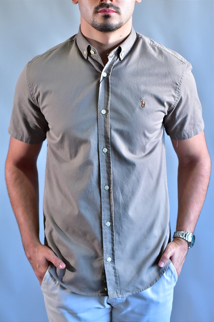 Camisa Social Manga Curta RL - Verde Oliva